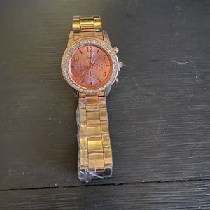 Rose Gold and Pink Face Watch